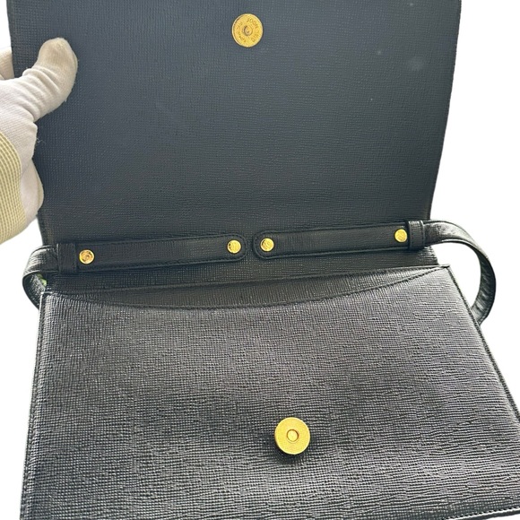 Genuine vintage MCM Munchen Michael Cromer signature black leather shoulder bag - Picture 6 of 15